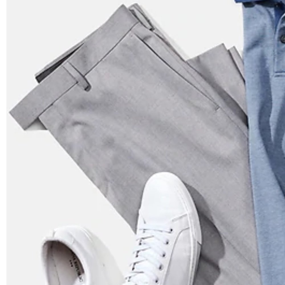 Banana Republic Slim Fit Grey Textured Trouser